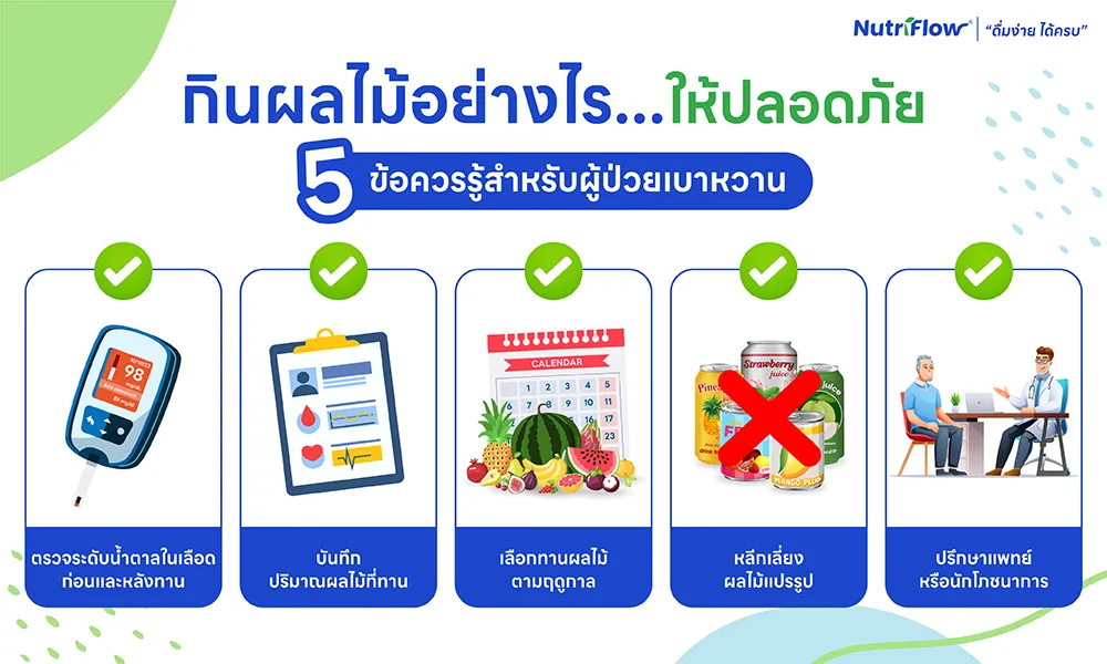 เคล็ดลับกินผลไม้อย่างปลอดภัยสำหรับผู้ป่วยเบาหวาน