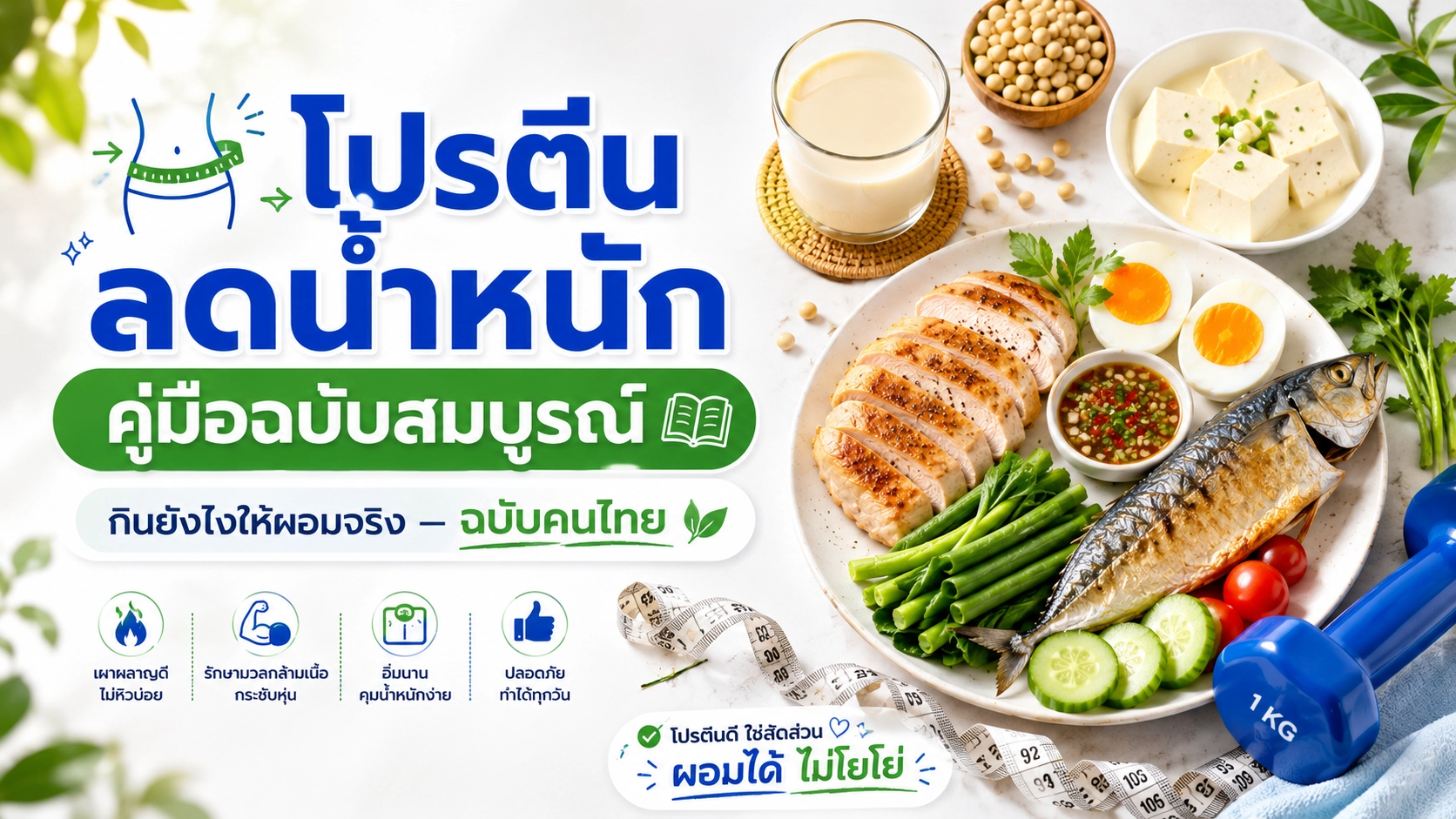 โปรตีนลดน้ำหนักคู่มือฉบับสมบูรณ์สำหรับคนไทย